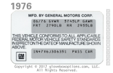 picture photo gm general motors car door certification 1976 gm part 354048 impact printer printed