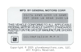 gm general motors pickup door certification 1976 gm part 354048 impact printer printed filled in thumb product image